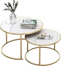 Elegant 2 Piece Coffee Table Set