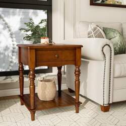 End Table with Drawer and Storage