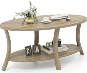 FANTASK Coffee Table, 2-Tier Side Table