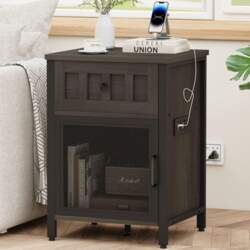 FATORRI Side Table with Drawer (Walnut