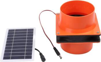 Feegow 12 V Solar-Abluftventilator-Set mit 10