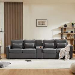 HAINEW Modern 4-Seater Sofa Couch with