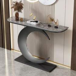 Half Moon Console Table for Entryway