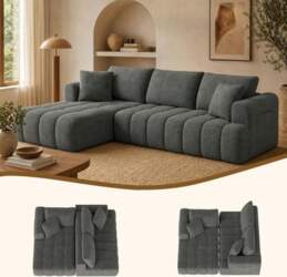 HAUSPROFI Modular Corner Sofa L-Shape with