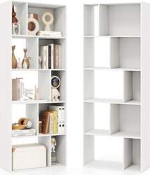 HOMASIS Bookcase with 10 Compartments, 5-Tier