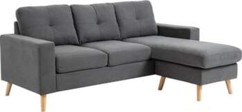 Homcom Corner Sofa with 3 Cushions