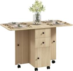 HOMCOM Folding Dining Table Kitchen Table