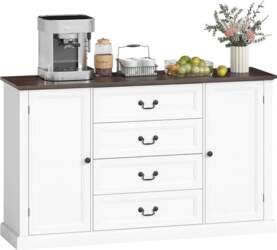 HOMCOM Kitchen Sideboard, Kitchen Cabinet with