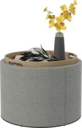 HOMCOM Stool with Storage Space, Round
