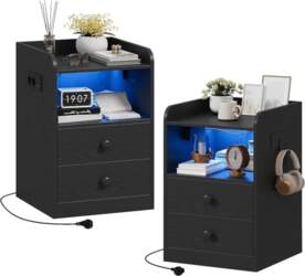 IRONCK Bedside Table Set of 2