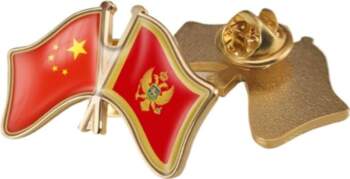Ķīna un Heishan krusta karogs broša
