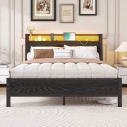 King Size Bed Frame with LED