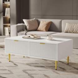 KOMHTOM White Coffee Table, Side Table