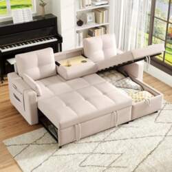 L Sofa Modular Sofa Bed, Extendable