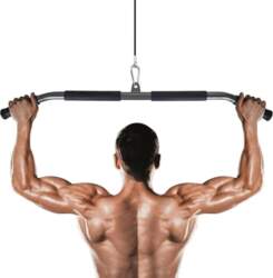 Lat Pull Bar ar karabīna āķi