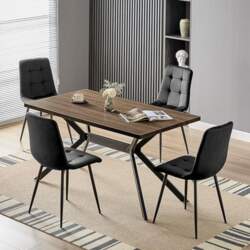 LEWE Dining Table with 4 Chairs