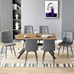 LEWE Dining Table with 6 Chairs