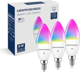 Lightinginside E12 Smart-Glühbirnen, 60 W, 500