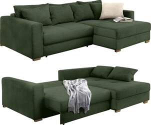 Luma-Home 15156 Corner Sofa with Spring