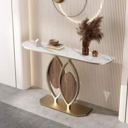 Marble Console Table, 47.24 Inch