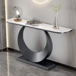 Marble Console Table, Modern Sofa and