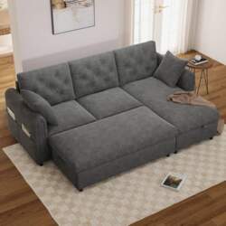 Merax Corner Sofa with Flexible Ottoman