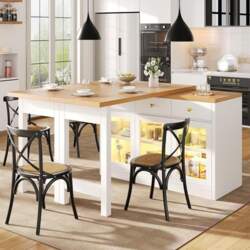 Merax Extendable Bar Table with Storage