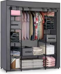 Mobile Textile Wardrobe, Fabric Cupboard, Folding