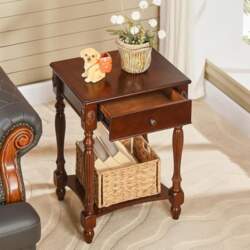 MODERION Solid Wood Side Table with