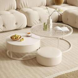 Modern Coffee Table Set with Metal