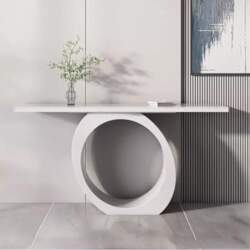 Modern Marble Top Console Table with