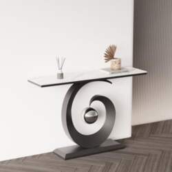 Modern Rock Panel Console Sofa Table