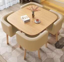 Modern Square Dining Set with Chairs