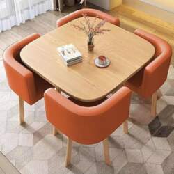 Modern Square Dining Table Set -