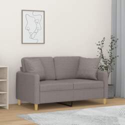 Modernes 2-Sitzer Sofa Hellgrau 120 cm