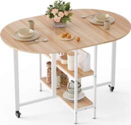 Mondeer Mobile Folding Dining Table with