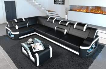 Padua Leather Corner Sofa L Shape