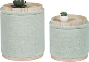 PINPLUS Round Ottoman with Storage Space
