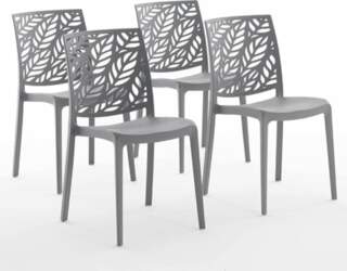 Polypropylene Fibreglass Stackable Chairs Indoor Kitchen