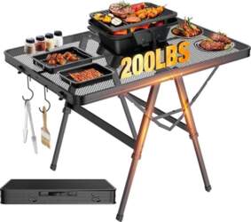 Raynesys Foldable BBQ Table with Mesh