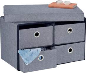 Relaxdays Folding Bench with Storage Space