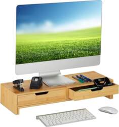 Relaxdays Monitor Stand for 2 Monitors