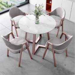 Round Dining Table with 4 Chairs