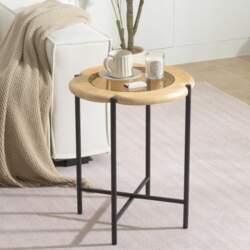 Round Side Table Glass Diameter 45