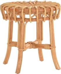 Rounded Stool/Rattan Stool/Side Stool/Footstool (Honey -