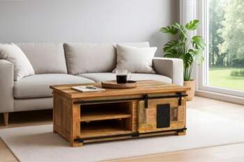 SAM Libro Coffee Table, Solid Mango