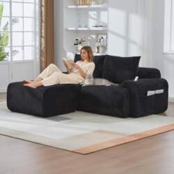 Sapgaks Convertible Corner Sofa, Modular Compact