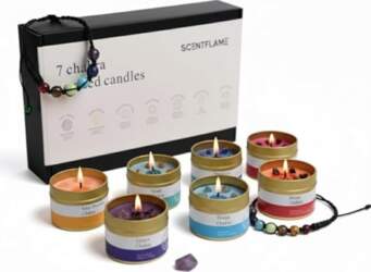 Scent Flame Chakra Candles Set -