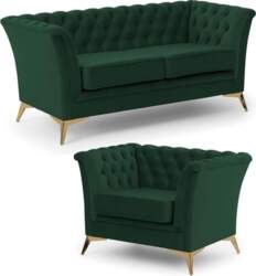 Set of 2 Seater Sofa Armchairs