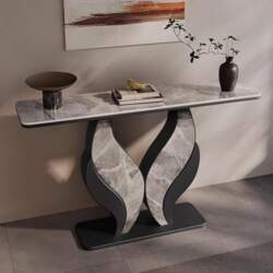Slim Lightweight Luxury Stone Top Console